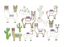 Stickserie - Lamas & Alpacas